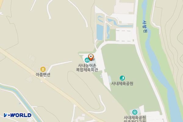 사내농어촌복합체육회관 위치 지도 — 강원특별자치도 화천군 사내면 문화마을2길34-54