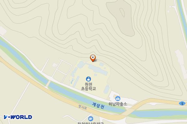 원천초등학교 위치 지도 — 강원특별자치도 화천군 하남면 원천새싹길16