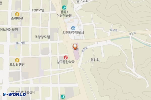 성심노인전문요양원행복한사람들 위치 지도 — 강원특별자치도 양구군 양구읍 중심로 160, 양구성심병원