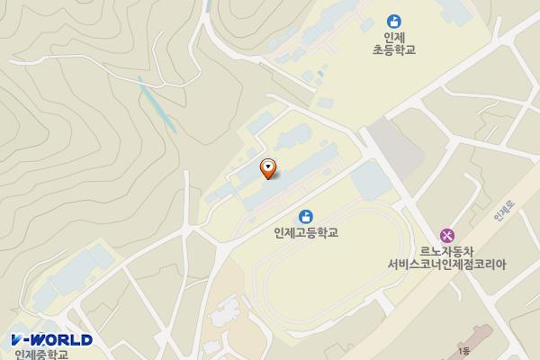 인제고등학교 위치 지도 — 인제읍 합강리 347