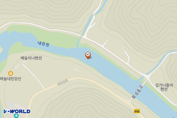 미산리 왕성동 계곡 위치 지도 — 상남면 미산리 351-1