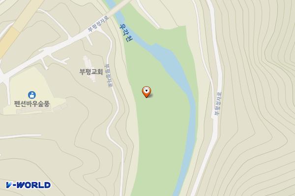 도수암계곡 위치 지도 — 남면 부평리 82-6