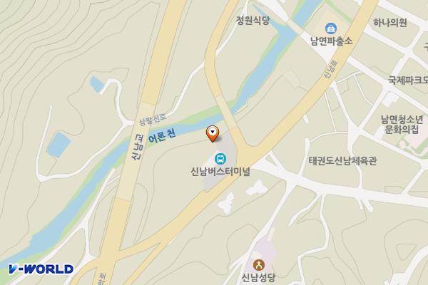 신남터미널 위치 지도 — 남면 신남리 524-7