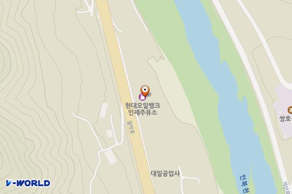 현대오일뱅크(주)직영인제현대주유소 위치 지도 — 강원특별자치도 인제군 인제읍 설악로 2352