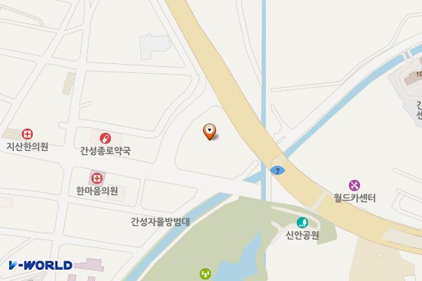 달홀문화센터(1층) 위치 지도 — 강원특별자치도 고성군 간성읍 수성로 3