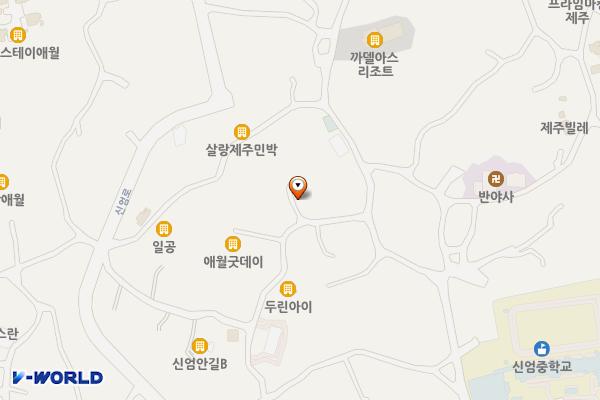 신엄리 1020 위치 지도 — 제주특별자치도 제주시 애월읍 신엄리 1020