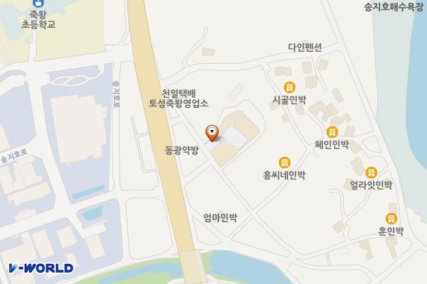 죽왕면행정복지센터(2층) 위치 지도 — 강원특별자치도 고성군 죽왕면 오호길 11