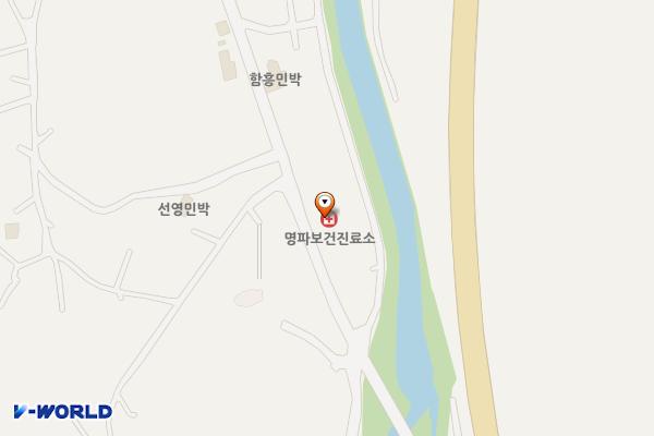 명파보건진료소 위치 지도 — 강원특별자치도 고성군 현내면 금강산로 814