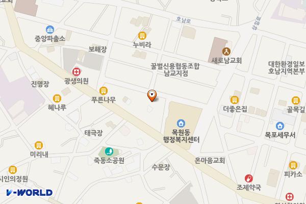 행정타운공영주차장 위치 지도 — 전남광주통합특별시 목포시 삼일로9번길 9 (남교동)