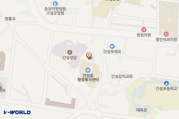 고성문화의집(3층) 위치 지도 — 강원특별자치도 고성군 간성읍 간성로 71-7