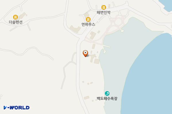 백도해변 위치 지도 — 강원특별자치도 고성군 죽왕면 문암진리 19-14