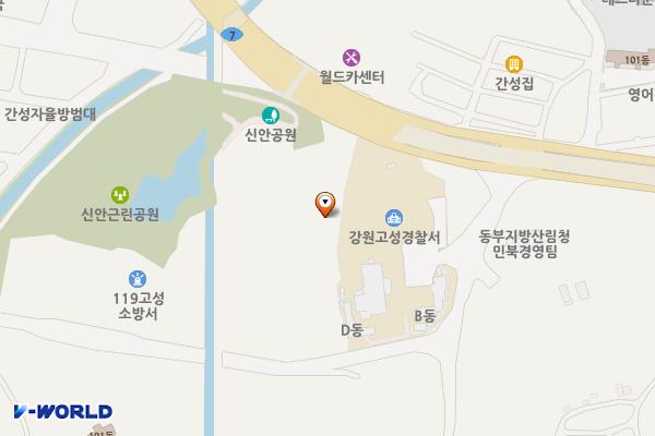 간성셀프주유소 위치 지도 — 강원특별자치도 고성군 간성읍 탑동길 4-15
