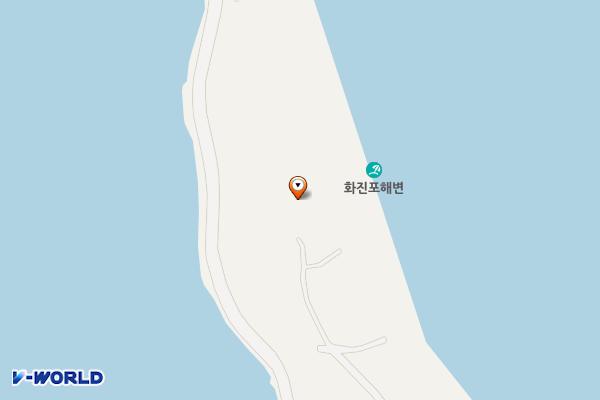 화진포(거진)해변 위치 지도 — 강원특별자치도 고성군 거진읍 화포리 516-1