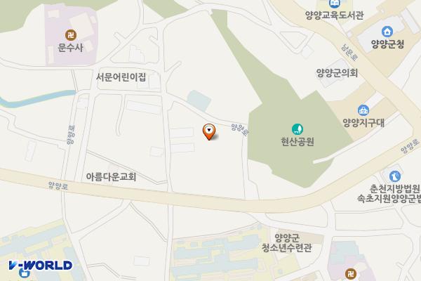 일출웨딩홀 화장실 위치 지도 — 강원특별자치도 양양군 양양읍 양양로 114-5