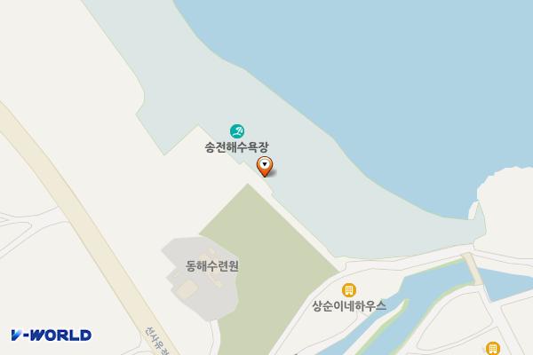 송전해수욕장 화장실 위치 지도 — 강원특별자치도 양양군 손양면 송전리 1-35번지선(1-2번지선) 공유수면