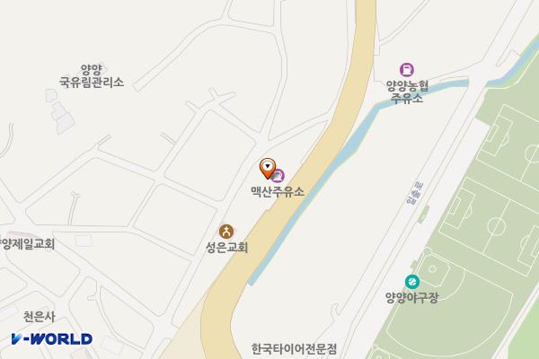맥산주유소 화장실 위치 지도 — 강원특별자치도 양양군 양양읍 동해대로 2643