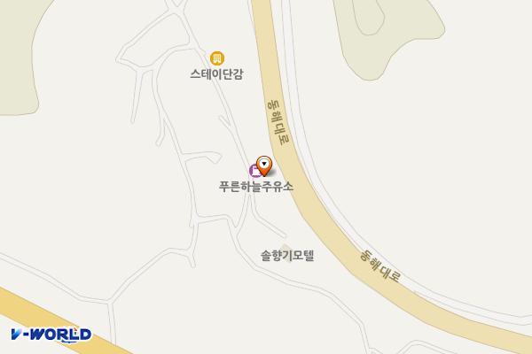 푸른하늘주유소 화장실 위치 지도 — 강원특별자치도 양양군 손양면 동해대로 2181