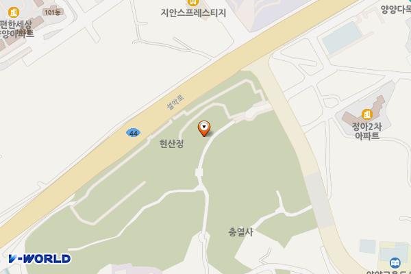 현산광장 화장실 위치 지도 — 강원특별자치도 양양군 양양읍 서문리 275