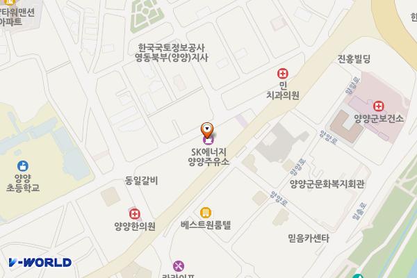 양양주유소 화장실 위치 지도 — 강원특별자치도 양양군 양양읍 양양로 30