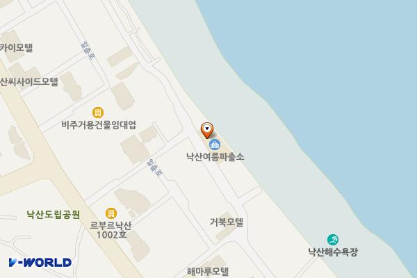 해수욕장 운영계 화장실 위치 지도 — 강원특별자치도 양양군 강현면 해맞이길 59