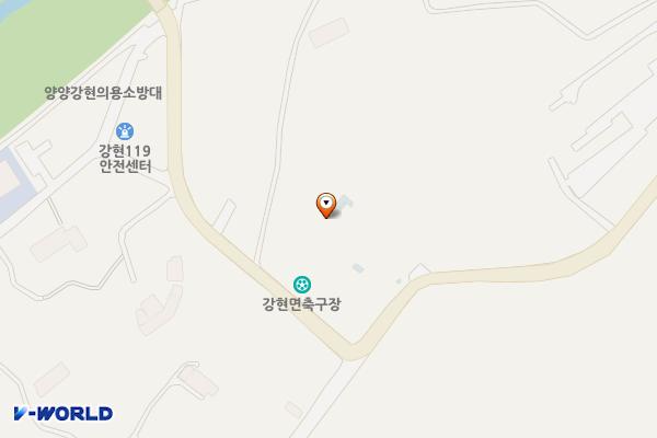 강현생활체육공원 공중화장실 위치 지도 — 강원특별자치도 양양군 강현면 정암리 565번지