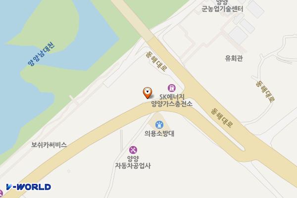 양양가스충전소 화장실 위치 지도 — 강원특별자치도 양양군 양양읍 안산1길 26