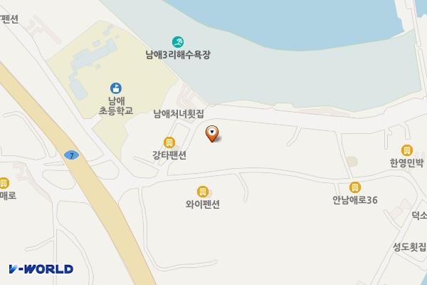 남애3리 해수욕장 화장실 위치 지도 — 강원특별자치도 양양군 현남면 남애리 6-58