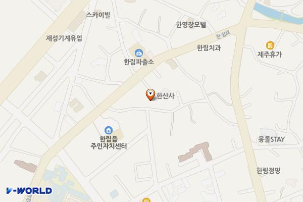 한림리 1397,1397-1,1438-1 위치 지도 — 제주특별자치도 제주시 한림읍 한림리 1397