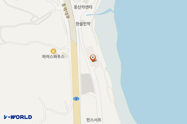 해양레포츠센터 화장실 위치 지도 — 강원특별자치도 양양군 현남면 시변리 산1-1