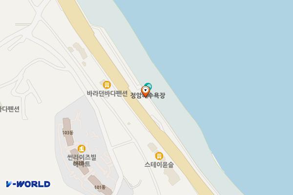 정암 해수욕장 화장실 위치 지도 — 강원특별자치도 양양군 강현면 정암리 153-4