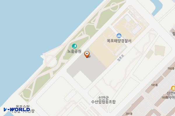 북항노을공원공영 위치 지도 — 전남광주통합특별시 목포시 청호로219번길 34-12 (산정동)