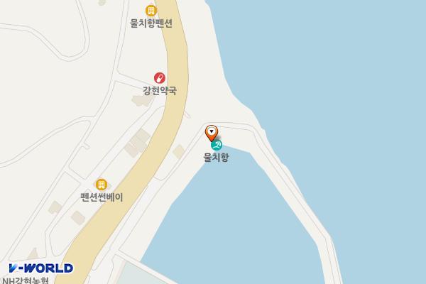 해경 옆 물치항 화장실 위치 지도 — 강원특별자치도 양양군 강현면 동해대로 3580
