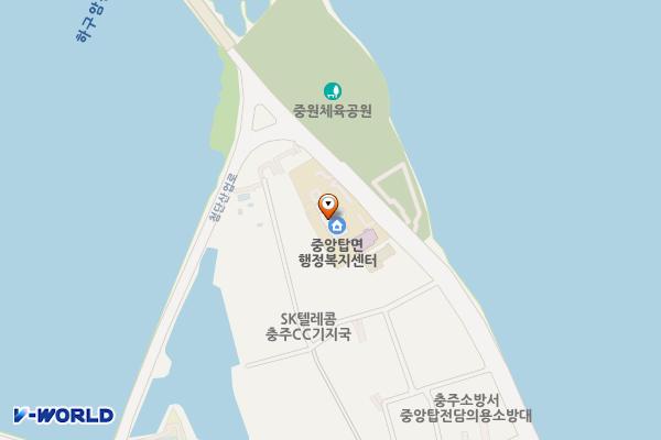 중앙탑면행정복지센터화장실 위치 지도 — 충청북도 충주시 중앙탑길 247