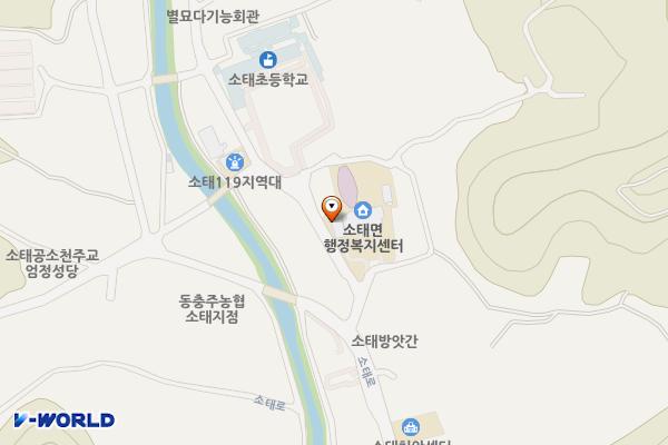 소태면행정복지센터화장실 위치 지도 — 충청북도 충주시 소태면 쟁골1길 1