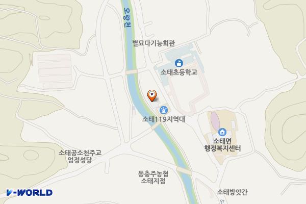 소태문화회관 위치 지도 — 충청북도 충주시 소태면 주치길 21