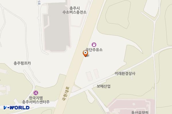 SK-LPG공단충전소 화장실 위치 지도 — 충청북도 충주시 국원대로 366(목행동)