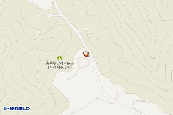 루암리고분군 화장실 위치 지도 — 충청북도 충주시 중앙탑면 루암고분길 51