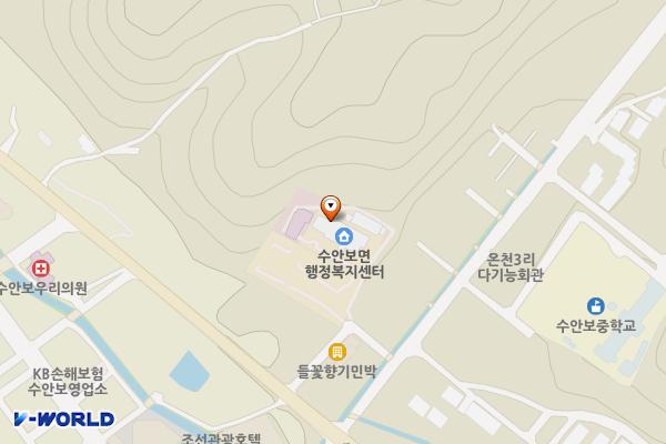 충주소방서 수안보안전센터 1층 위치 지도 — 충청북도 충주시 수안보면 관동길 9