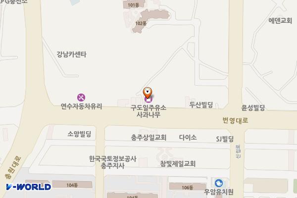 구도일사과나무주유소 위치 지도 — 충청북도 충주시 번영대로 23(금릉동)