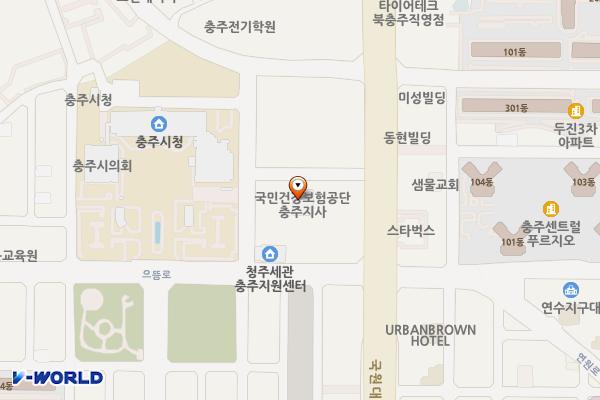 국민건강보험공단 충주지사 위치 지도 — 충청북도 충주시 금제13길 6