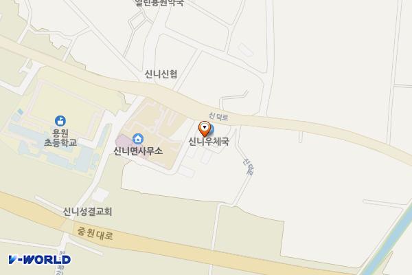 신니우체국 영업장 내부 위치 지도 — 충청북도 충주시 신니면 신덕로 788