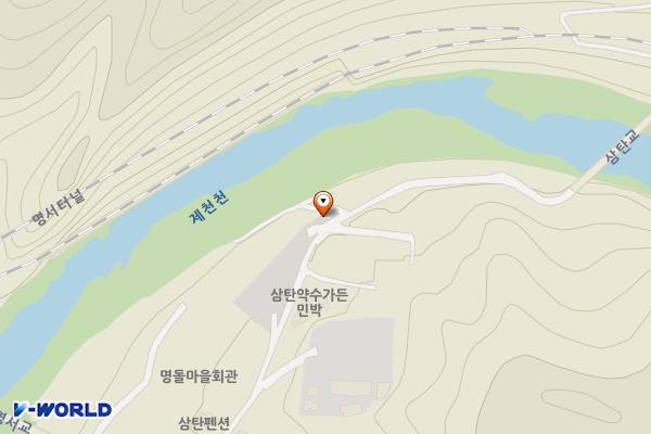 삼탄유원지화장실(2) 위치 지도 — 충청북도 충주시 산척면 삼여울길 29