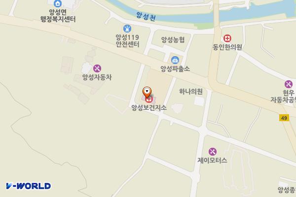 앙성보건지소 위치 지도 — 충청북도 충주시 앙성면 내용1길 8