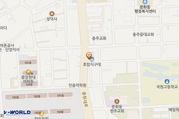 충주경찰서 호암지구대 위치 지도 — 충청북도 충주시 중원대로 3394
