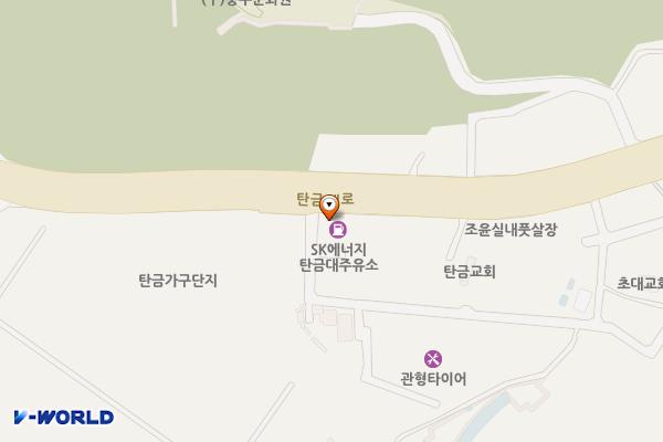 탄금대주유소 위치 지도 — 충청북도 충주시 탄금대로 305(칠금동)