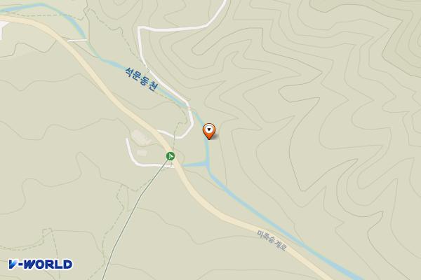 뫼악동 화장실 위치 지도 — 충청북도 충주시 수안보면 사문리 산23-25