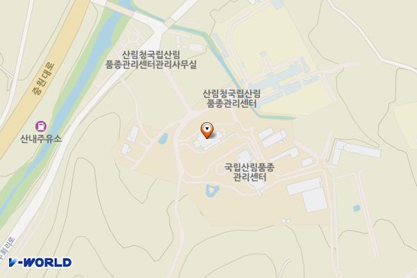 국립산림품종관리센터 화장실 위치 지도 — 충청북도 충주시 수안보면 수회리로 72