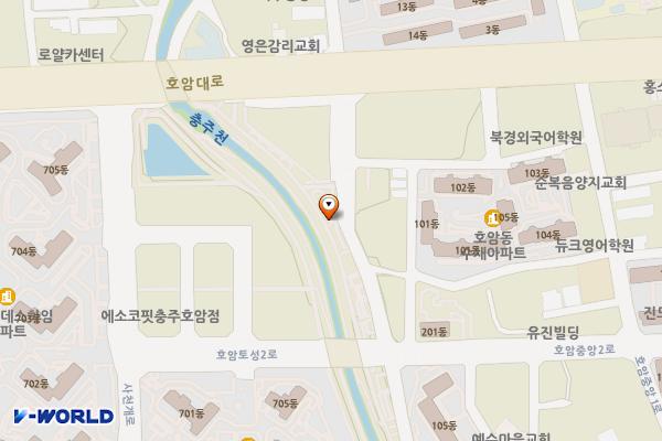 호암택지공원화장실2 위치 지도 — 충청북도 충주시 원호암1길 7