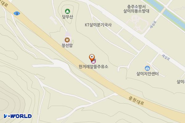 한마음주유소 화장실 위치 지도 — 충청북도 충주시 살미면 중원대로2410