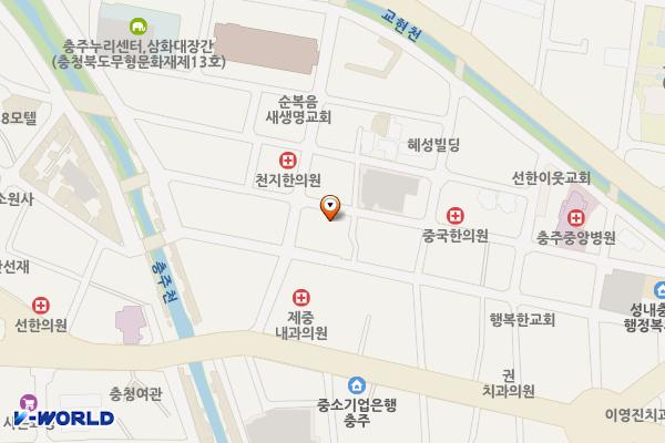 자유시장고객지원센터 화장실 위치 지도 — 충청북도 충주시 충인6길 16(충의동)